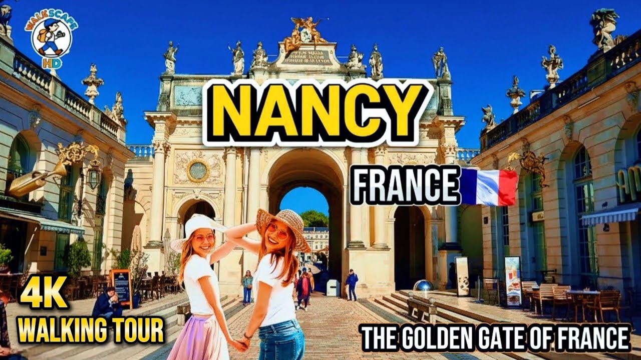 Immersive street-level walking tour through Nancy Place Stanislas, France, showcasing authentic urban landscapes, local architecture, and the vibrant atmosphere of the city's neighborhoods