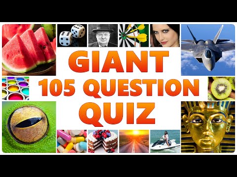 Giant 105 Question Quiz - Easy And Medium Mix