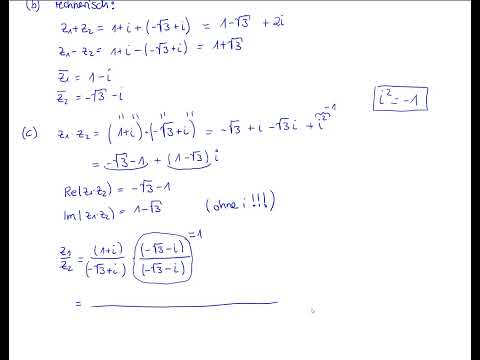 Übungsblatt Komplexe Zahlen 1 - Aufgabe 2