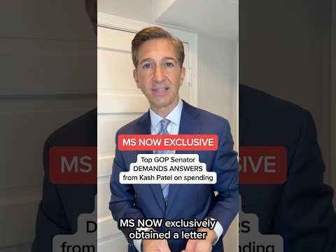 MS NOW EXCLUSIVE: Top GOP senator DEMANDS ANSWERS from Kash Patel on spending