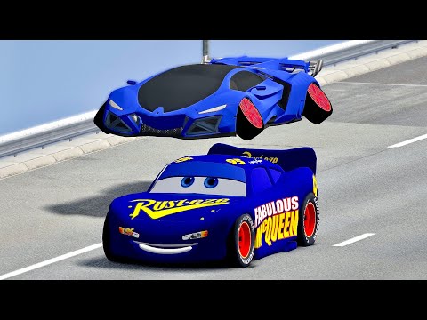Fabulous Lightning McQueen vs Lamborghini Celestial Concept - Drag Race 20 KM