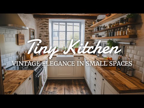 🌻✨ Tiny Vintage Country Cottage Kitchen Ideas: Vintage Elegance in Small Space