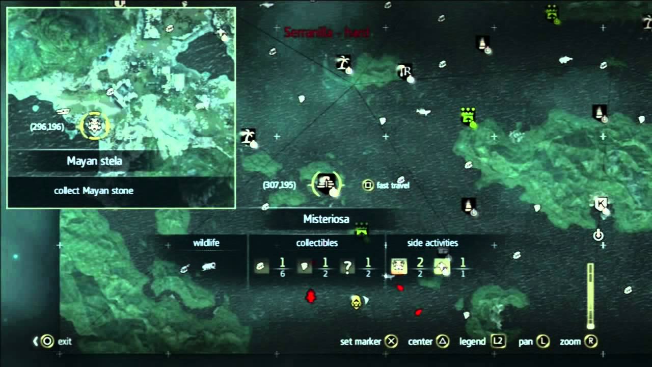 LOCALIZAÇÃO DAS 16 PEDRAS MAIA Assassin's Creed 4   Black Flag PT BR