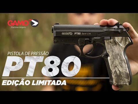 PISTOLA DE PRESSÃO PT80 DARK LTD GAMO