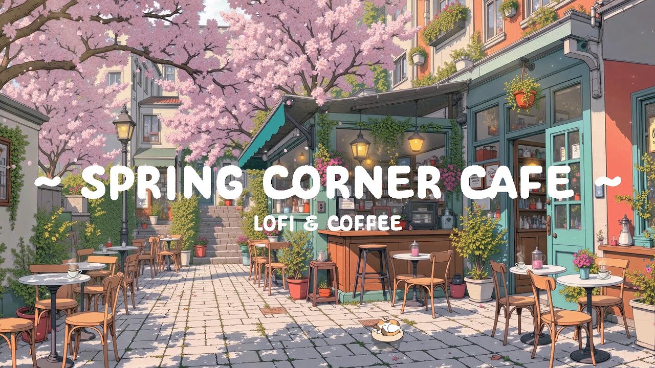 Spring Corner Cafe 🌸 Cozy Morning with Positive Routine ❄️ Chill everyday to relax [ Lofi Hip Hop ]
