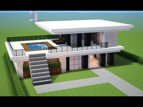Minecraft Tutorial: How to make a *MODERN HOUSE* for your city