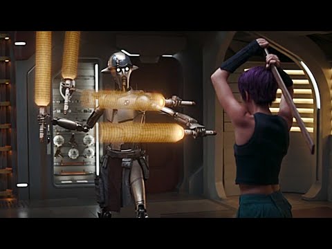 Huyang Makes Fun of Sabine Ren Lightsaber Skills During Training Ahsoka Episode 3 Star Wars