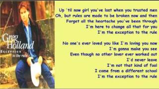 Greg Holland - Exception To The Rule ( + lyrics 1997)