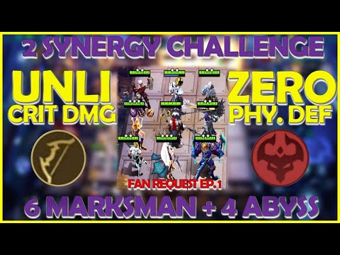 6 MARKSMAN + 4 ABYSS PERFECT SYNERGY | 2 SYNERGY ONLY CHALLENGE | MAGIC CHESS BEST SYNERGY