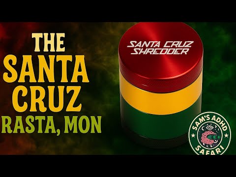 SANTA CRUZ SHREDDER - Large 4-piece Rasta Herb / Cannabis Grinder Review