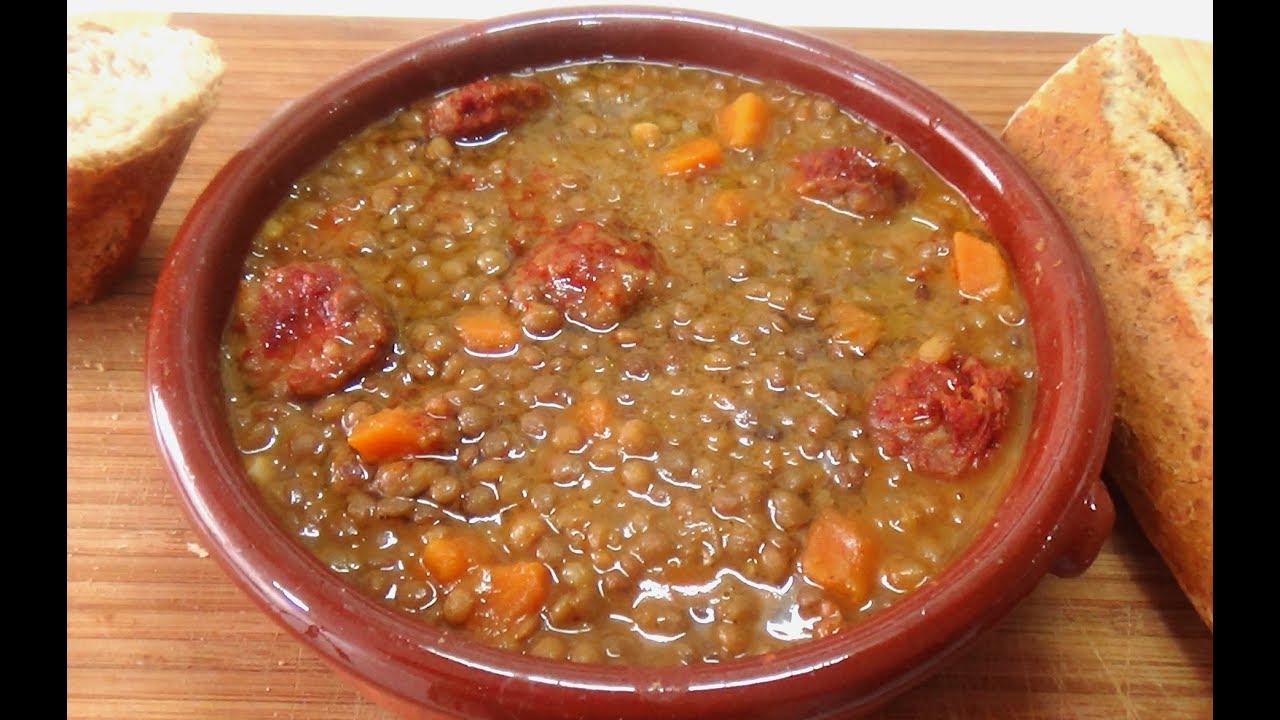 Recetas de Sopa de lentejas con tomate y chorizo