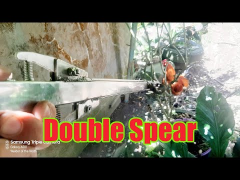 Shooting Test, DIY Double Spear Fishing Speargun