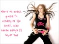 Things I'll Never Say Avril Lavigne lyrics 