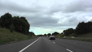 preview picture of video 'Driving On The M5 Motorway From J7 Worcester To Taunton Deane Services Taunton J25 26, England'