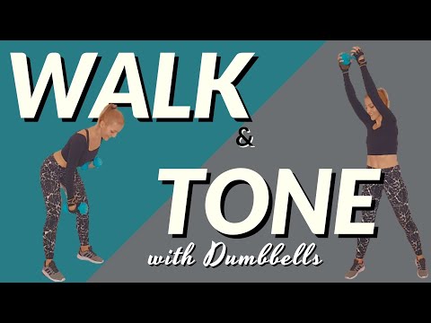 🔥30 MIN WALK & TONE FULL BODY WORKOUT with DUMBBELLS🔥FAT BURNING + MUSCLE TONING WORKOUT🔥