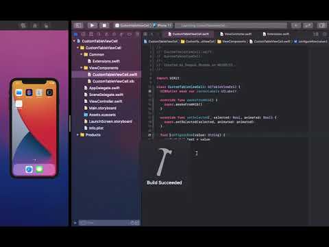 Custom tableview cell in swift | Create custom UItableviewCell swift | iOS custom tableview cell