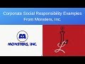 Corporate Social Responsibility Examples From Monsters Inc