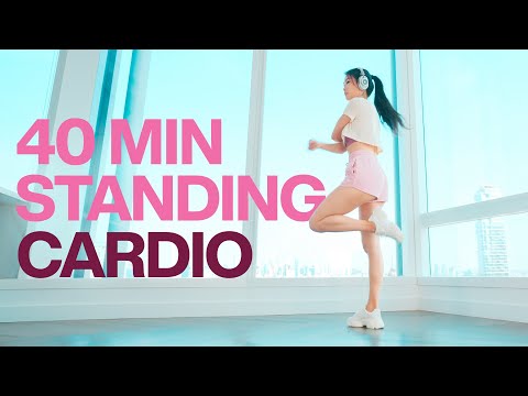 No Jumping No Repeats No Talking - 40 Min Standing Cardio Workout