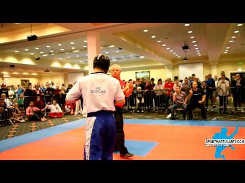 WKC Worlds 2014   Medal Rounds   Boys point sparring Team ENG v Team Scotland