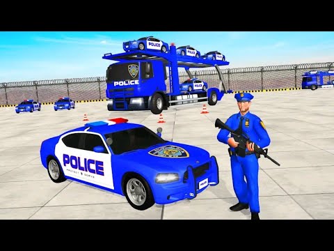 Grand police Vehicles Transport truck - police car- Android Gameplay
