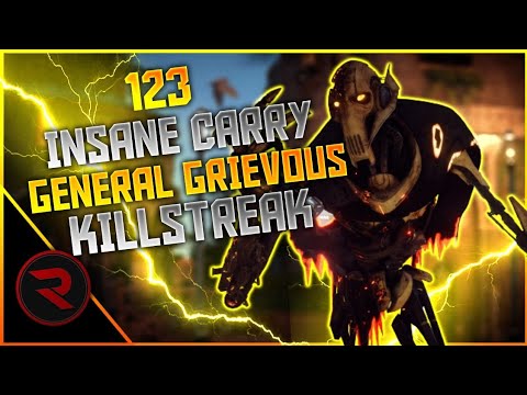 INSANE GENERAL GRIEVOUS CARRY! 123 General Grievous Killstreak - STAR WARS™ Battlefront™ II