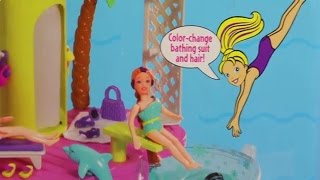 FROZEN ❤ Elsa Disney Princess POOL PARTY Polly Pocket Color Change Dolls Ariel Mermaids Barbie Toys