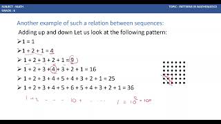 Patterns in Mathematics  Class 6 - 1.4 Relations among Number Sequences/Question 1 and Question 2