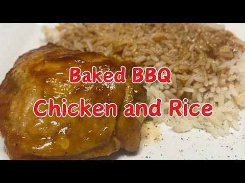 Deliciously Easy BAKED BBQ Chicken and Rice Recipe!