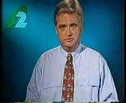 TV2-hallåa Lars Källsten om strömavbrottet på SVT 1990-06-12