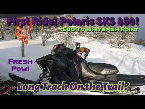 First Ride On The Polaris SKS 850! Long track on the trail?? Riding Sault Ste. Marie In The U.P. MI.