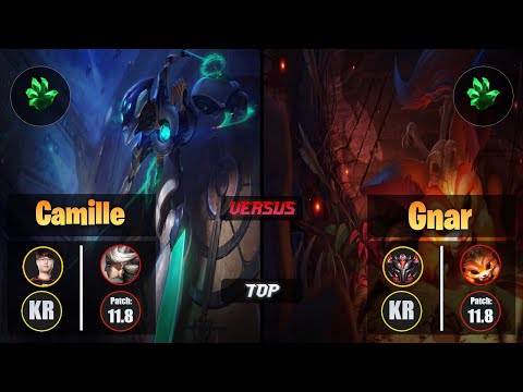 Sword CAMILLE (Top) [Grasp of the Undying] VS GNAR - Grandmaster KR Patch 11.8