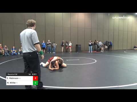 180 Lbs Round Of 32 Elisa Robinson Team Kansas Vs Mya White Team Texas