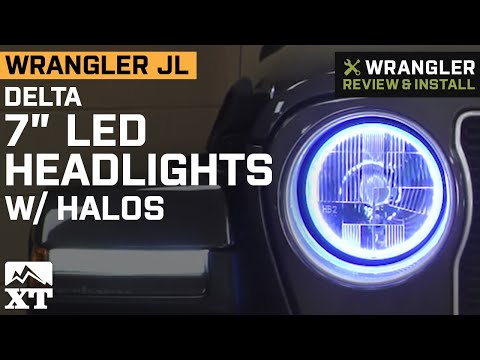 Jeep Wrangler JL Delta 7 in. LED Headlights w/ Halos Review & Install