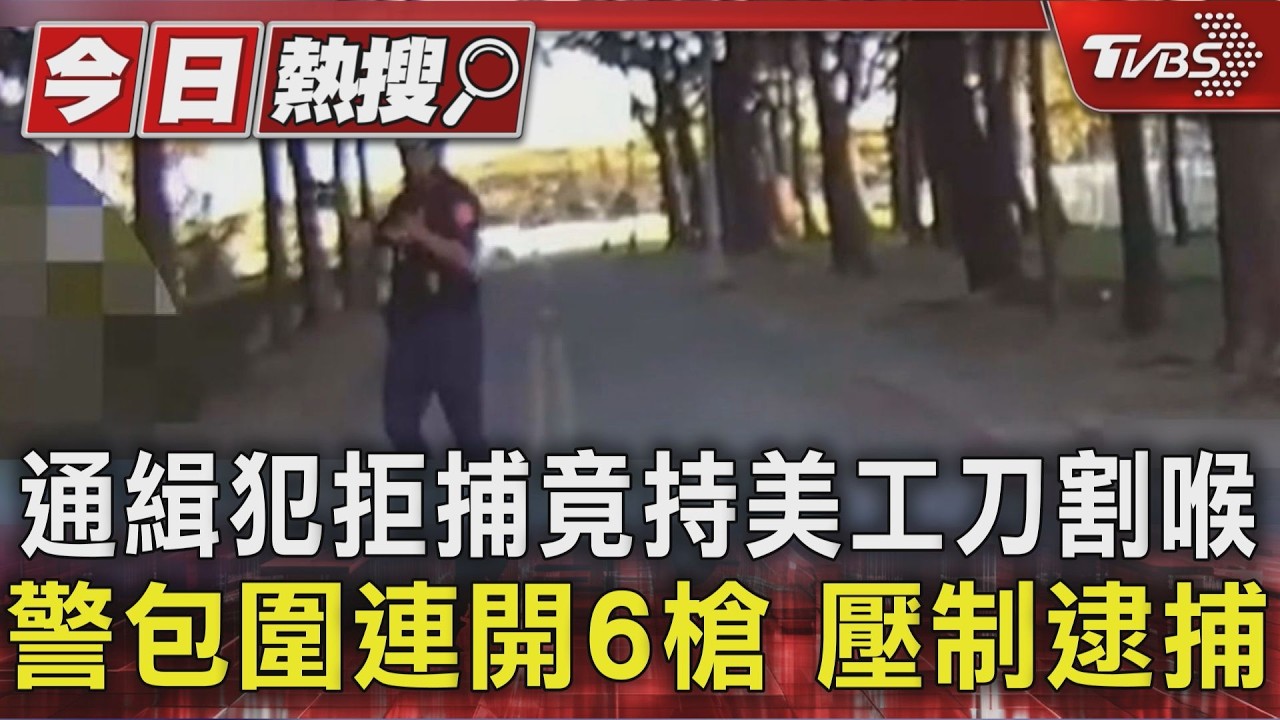 毒品通緝犯持刀抵頸拒捕! 警對空連開6槍 噴辣椒水壓制逮人