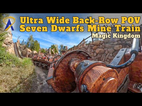 Back row point of view footage of Seven Dwarfs Mine Train