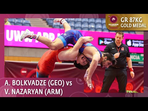 Gold Medal • GR 87Kg • Achiko BOLKVADZE (GEO) vs. Vigen NAZARYAN (ARM)
