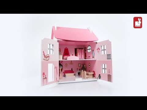 Janod Mademoiselle Doll House with Furnishings