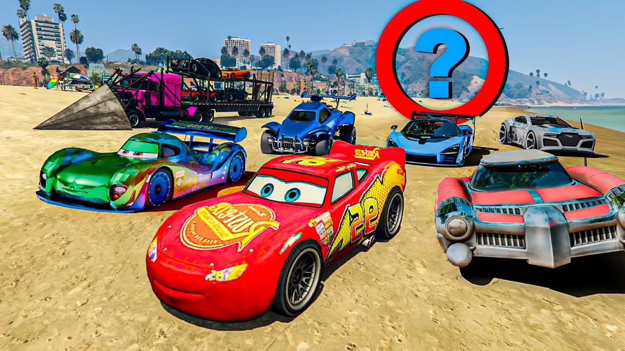 CARRERAS CON COCHES ALEATORIOS PERO SOY RAYO MCQUEEN! - GTA 5 ONLINE
