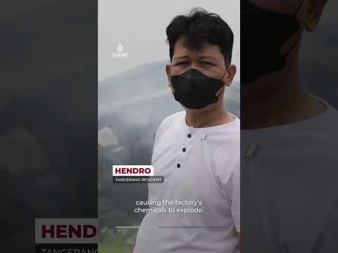 Massive fire rips through Indonesia sandal factory | AJ #shorts