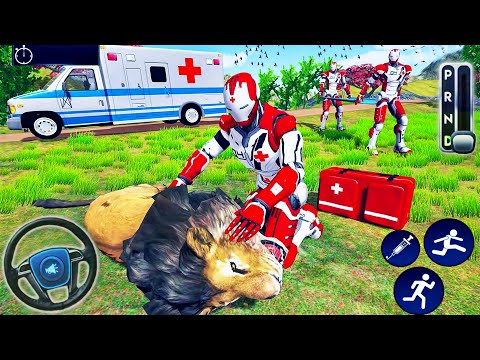 Ambulance Driving Simulator - Doctor Robot Emergency Animal Rescue Fighter - Android GamePlay