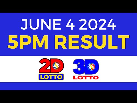 5pm Lotto Result Today June 4 2024 PCSO Swertres Ez2