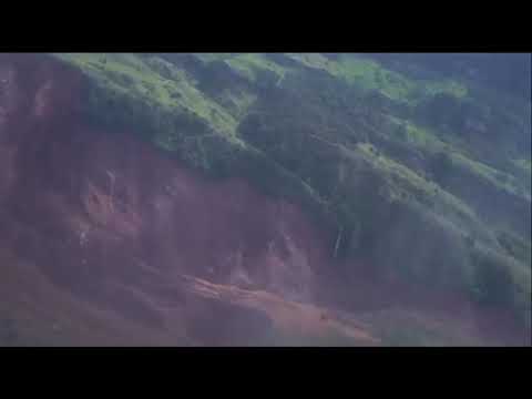 Aerial view of a landslide in Villa Caro, Norte de Santander, Colombia  November 12, 2022