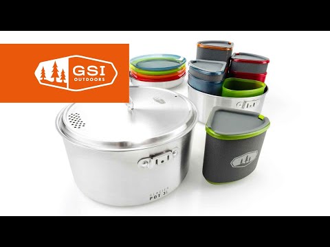 GSI Outdoors | Glacier Stainless Camper - Camping Cook Set