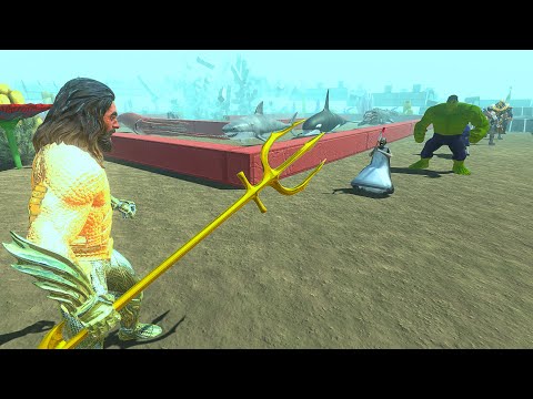 AQUAMAN DEATH RUN ATTACK - Animal Revolt Battle Simulator