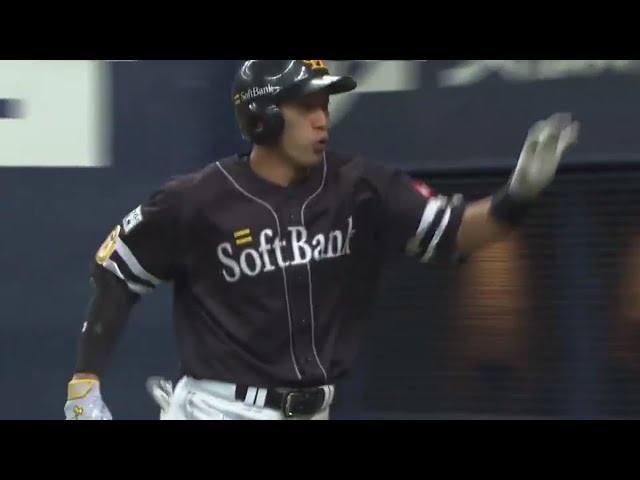 【1回表】豪快に引っ張ってライナーで!! ホークス・柳田の26号先制2ラン!! 2017/8/3 Bs-H