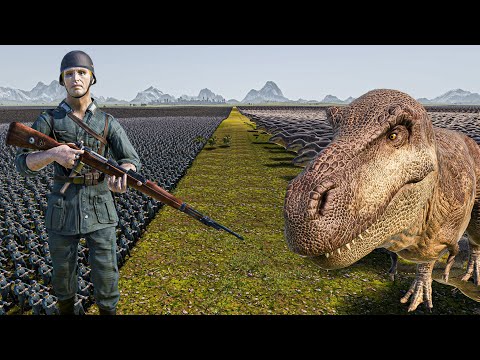 500.000 GERMAN SOLDIERS vs 15.000 T-REX - Ultimate Epic Battle Simulator 2 UEBS 2
