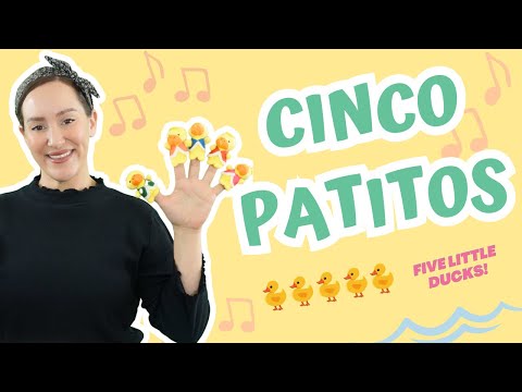 Cinco Patitos | Five Little Ducks | Canción Infantil | Canta con Miss Vale