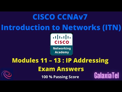 CCNA 1 v7 Modules 11 – 13: IP Addressing Exam Answers