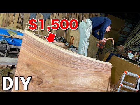 DIY Woodworking - $1500! Monkey Pod Table Board