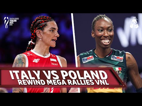 REWIND MEGA RALLY  Italy vs Poland of VNL | Volleyball Nations League 2025